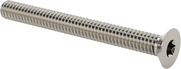 18-8 Paslanmaz Çelik Torx Düz Başlı Vidalar, M2 x 0,4 mm Diş Boyutu, 20 mm Uzunluk