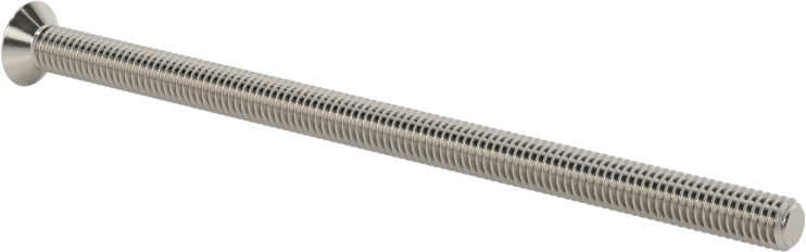 18-8 Paslanmaz Çelik Torx Düz Başlı Vidalar, M3 x 0,5 mm Diş Boyutu, 55 mm Uzunluk