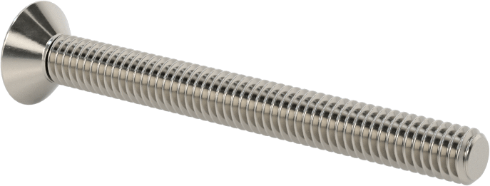 18-8 Paslanmaz Çelik Torx Düz Başlı Vidalar, M4 x 0,7 mm Diş Boyutu, 40 mm Uzunluk
