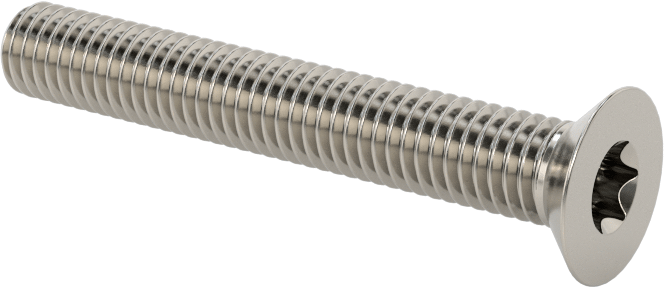 18-8 Paslanmaz Çelik Torx Düz Başlı Vidalar, M5 x 0,8 mm Diş Boyutu, 35 mm Uzunluk