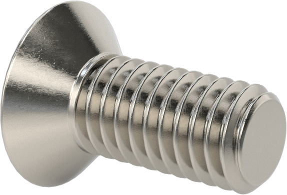 18-8 Paslanmaz Çelik Torx Düz Başlı Vidalar, M6 x 1 mm Diş Boyutu, 14 mm uzunluk