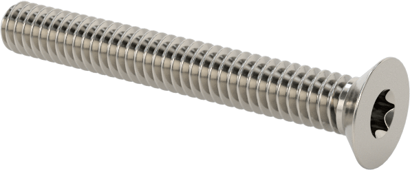 18-8 Paslanmaz Çelik Torx Düz Başlı Vidalar, M2 x 0,4 mm Diş Boyutu, 16 mm Uzunluk