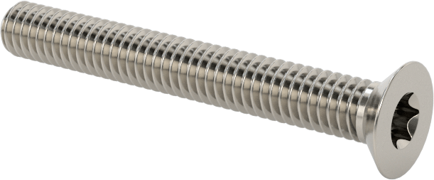 18-8 Paslanmaz Çelik Torx Düz Başlı Vidalar, M2,5 x 0,45 mm Diş Boyutu, 20 mm Uzunluk