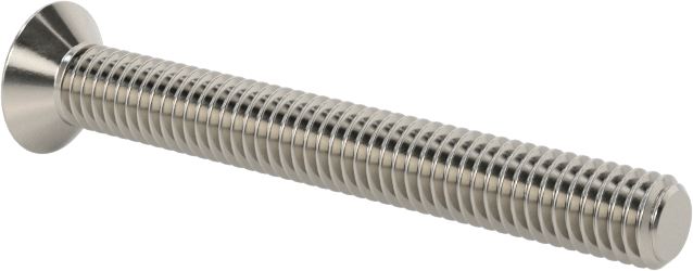 18-8 Paslanmaz Çelik Torx Düz Başlı Vidalar, M3 x 0,5 mm Diş Boyutu, 25 mm Uzunluk