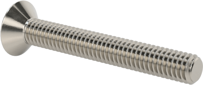 18-8 Paslanmaz Çelik Torx Düz Başlı Vidalar, M4 x 0,7 mm Diş Boyutu, 30 mm Uzunluk