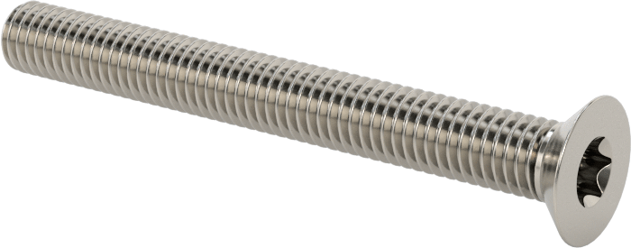 18-8 Paslanmaz Çelik Torx Düz Başlı Vidalar, M5 x 0,8 mm Diş Boyutu, 45 mm Uzunluk