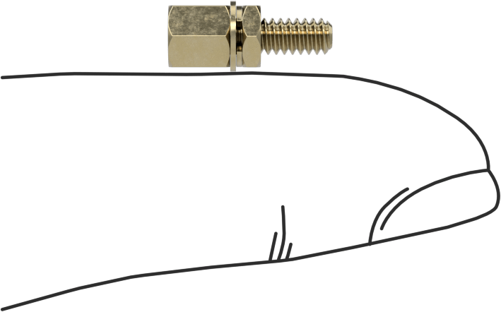 12L14 Carbon Steel Jack Screws, for Unthreaded Hole, Zinc-Yellow-Chromate-Plated, 5/16" Long Thread