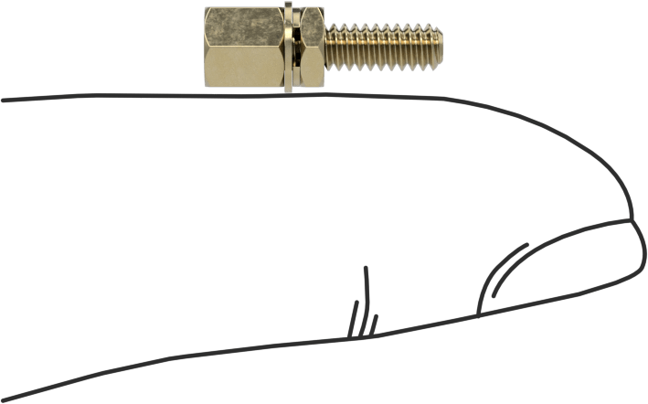 12L14 Carbon Steel Jack Screws, for Unthreaded Hole, Zinc-Yellow-Chromate-Plated, 3/8" Long Thread