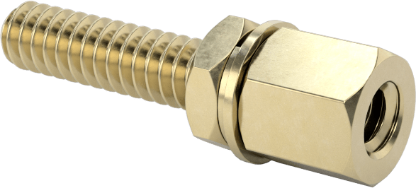 Jack Screws, for Unthreaded Hole, Zinc-Yellow-Chromate-Plated, 1/2" Long Thread