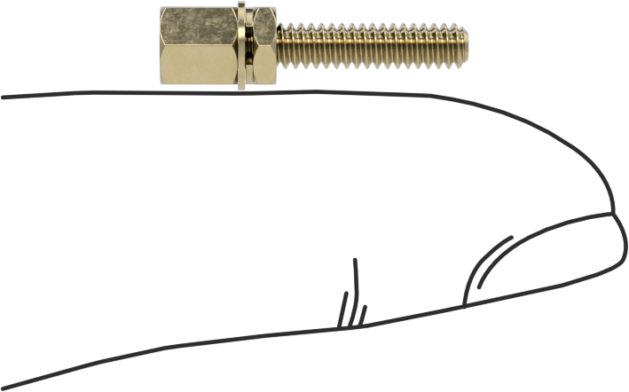 12L14 Carbon Steel Jack Screws, for Unthreaded Hole, Zinc-Yellow-Chromate-Plated, 9/16" Long Thread
