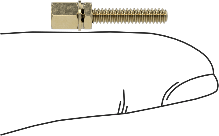 12L14 Carbon Steel Jack Screws, for Unthreaded Hole, Zinc-Yellow-Chromate-Plated, 5/8" Long Thread