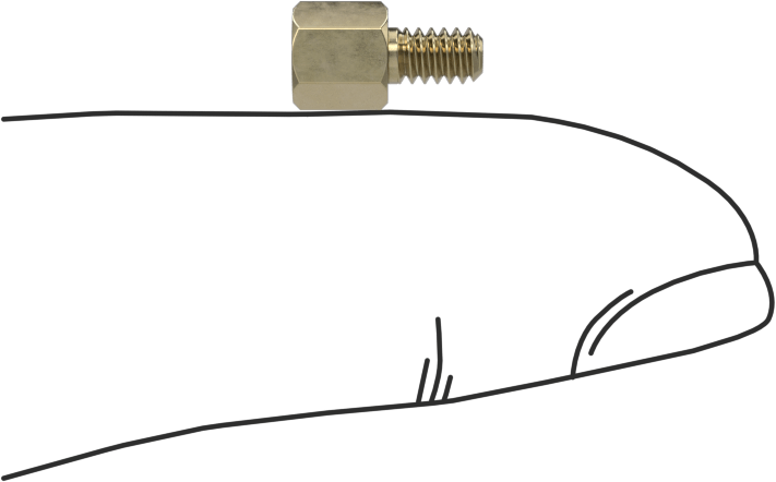 12L14 Carbon Steel Jack Screws, for Threaded Hole, Zinc-Yellow-Chromate-Plated, 3/16" Long Thread