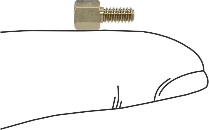 12L14 Carbon Steel Jack Screws, for Threaded Hole, Zinc-Yellow-Chromate-Plated, 1/4" Long Thread