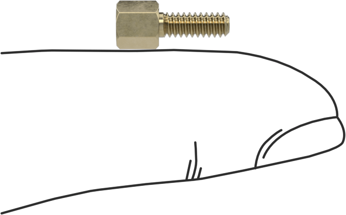 12L14 Carbon Steel Jack Screws, for Threaded Hole, Zinc-Yellow-Chromate-Plated, 5/16" Long Thread
