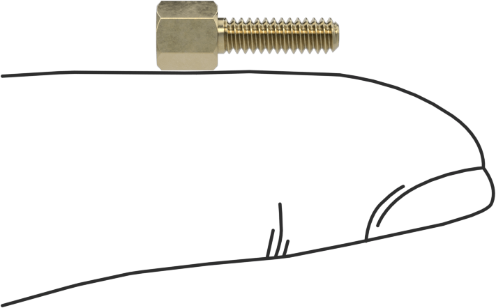 12L14 Carbon Steel Jack Screws, for Threaded Hole, Zinc-Yellow-Chromate-Plated, 3/8" Long Thread