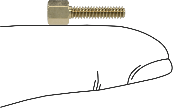 12L14 Carbon Steel Jack Screws, for Threaded Hole, Zinc-Yellow-Chromate-Plated, 1/2" Long Thread