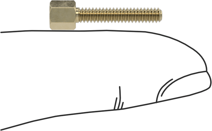 12L14 Carbon Steel Jack Screws, for Threaded Hole, Zinc-Yellow-Chromate-Plated, 5/8" Long Thread