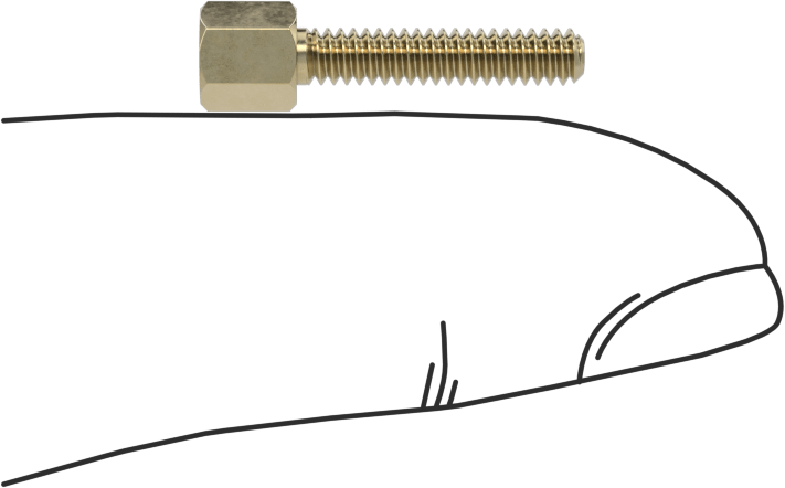 12L14 Carbon Steel Jack Screws, for Threaded Hole, Zinc-Yellow-Chromate-Plated, 9/16" Long Thread