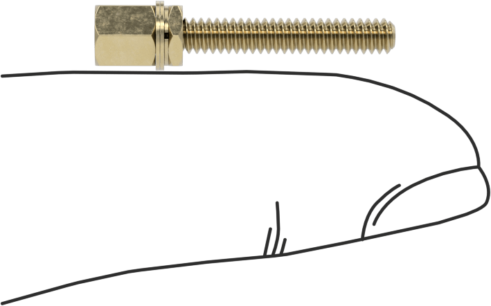 12L14 Carbon Steel Jack Screws, for Unthreaded Hole, Zinc-Plated, 3/4" Long Male Thread