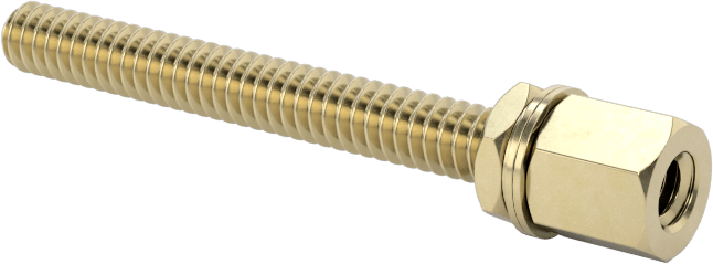 12L14 Carbon Steel Jack Screws, for Unthreaded Hole, Zinc-Plated, 1" Long Male Thread