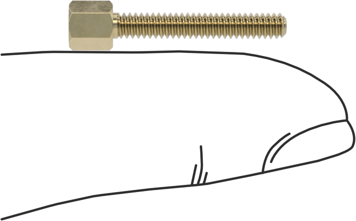 12L14 Carbon Steel Jack Screws, for Threaded Hole, Zinc-Plated, 3/4" Long Male Thread