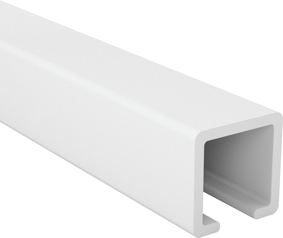 Yüksek Sıcaklığa Dayanıklı Plastik Kenar Çıtası, Kaygan PTFE, 1“ Genişlik x 1” İç Yükseklik