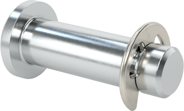 Tutma Halkası Yivli Çatal Pim, Çinko Kaplı Çelik, 3/16" Çap, 1/2" Kullanılabilir Uzunluk