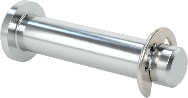 Tutma Halkası Yivli Çatal Pim, Çinko Kaplı Çelik, 3/16" Çap, 3/4" Kullanılabilir Uzunluk