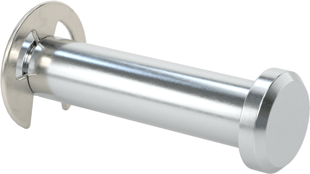 Tutma Halkası Yivli Çatal Pim, Çinko Kaplı Çelik, 1/4" Çap, 1" Kullanılabilir Uzunluk