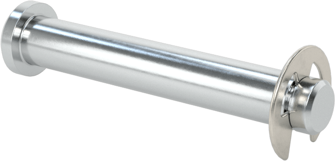 Tutma Halkası Yivli Çatal Pim, Çinko Kaplı Çelik, 1/4" Çap, 1-1/2" Kullanılabilir Uzunluk