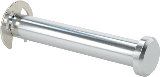 Tutma Halkası Yivli Çatal Pim, Çinko Kaplı Çelik, 1/4" Çap, 1-1/2" Kullanılabilir Uzunluk