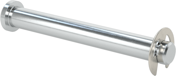 Tutma Halkası Yivli Çatal Pim, Çinko Kaplı Çelik, 1/4" Çap, 2" Kullanılabilir Uzunluk