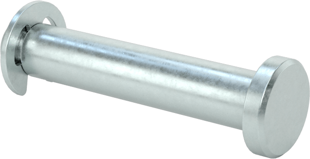 Tutma Halkası Yivli Çatal Pim, Çinko Kaplı Çelik, 3/16" Çap, 7/8" Kullanılabilir Uzunluk