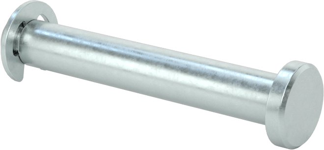 Tutma Halkası Yivli Çatal Pim, Çinko Kaplı Çelik, 3/16" Çap, 1-1/8" Kullanılabilir Uzunluk