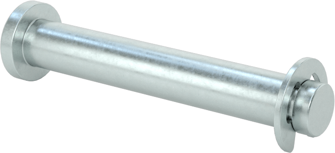 Tutma Halkası Yivli Çatal Pim, Çinko Kaplı Çelik, 3/16" Çap, 1-1/8" Kullanılabilir Uzunluk