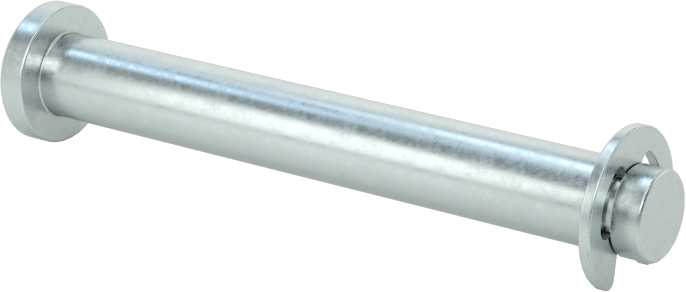 Tutma Halkası Yivli Çatal Pim, Çinko Kaplı Çelik, 3/16" Çap, 1-3/8" Kullanılabilir Uzunluk