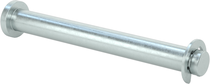 Tutma Halkası Yivli Çatal Pim, Çinko Kaplı Çelik, 3/16" Çap, 1-5/8" Kullanılabilir Uzunluk