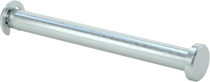 Tutma Halkası Yivli Çatal Pim, Çinko Kaplı Çelik, 3/16" Çap, 1-7/8" Kullanılabilir Uzunluk