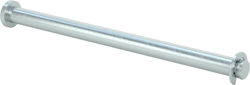 Tutma Halkası Yivli Çatal Pim, Çinko Kaplı Çelik, 3/16" Çap, 2-7/8" Kullanılabilir Uzunluk