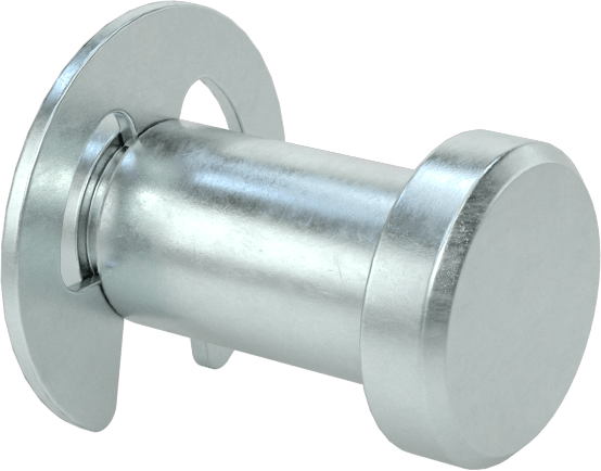 Tutma Halkası Yivli Çatal Pim, Çinko Kaplı Çelik, 1/4" Çap, 3/8" Kullanılabilir Uzunluk