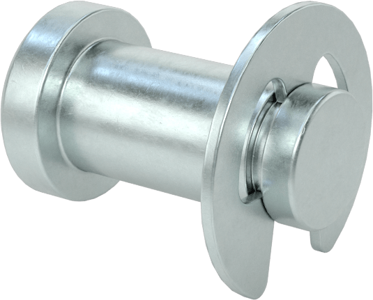 Tutma Halkası Yivli Çatal Pim, Çinko Kaplı Çelik, 1/4" Çap, 3/8" Kullanılabilir Uzunluk