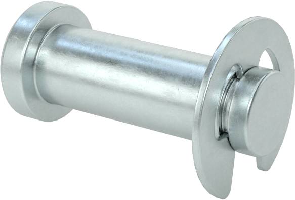 Tutma Halkası Yivli Çatal Pim, Çinko Kaplı Çelik, 1/4" Çap, 5/8" Kullanılabilir Uzunluk