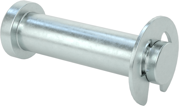 Tutma Halkası Yivli Çatal Pim, Çinko Kaplı Çelik, 1/4" Çap, 7/8" Kullanılabilir Uzunluk