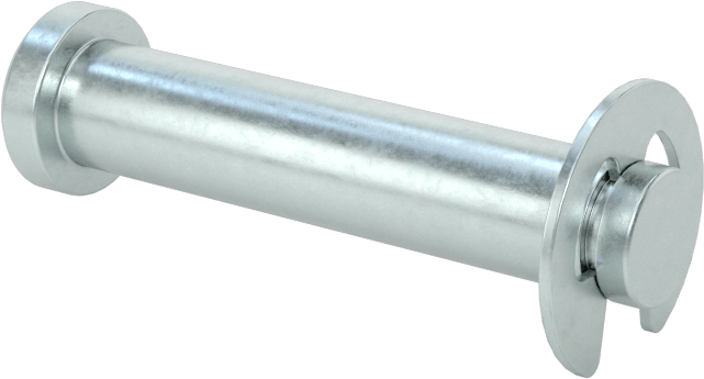 Tutma Halkası Yivli Çatal Pim, Çinko Kaplı Çelik, 1/4" Çap, 1-1/8" Kullanılabilir Uzunluk