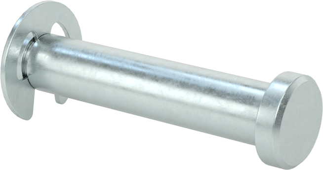 Tutma Halkası Yivli Çatal Pim, Çinko Kaplı Çelik, 1/4" Çap, 1-1/8" Kullanılabilir Uzunluk