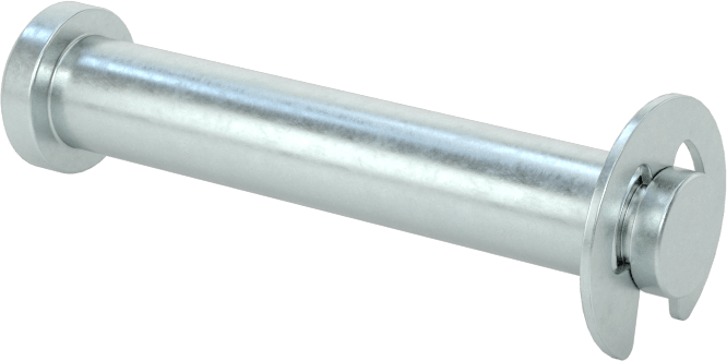 Tutma Halkası Yivli Çatal Pim, Çinko Kaplı Çelik, 1/4" Çap, 1-3/8" Kullanılabilir Uzunluk