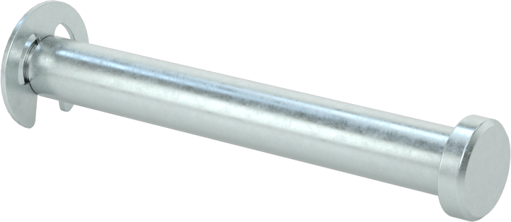 Tutma Halkası Yivli Çatal Pim, Çinko Kaplı Çelik, 1/4" Çap, 1-7/8" Kullanılabilir Uzunluk