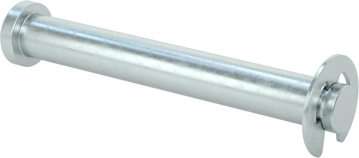 Tutma Halkası Yivli Çatal Pim, Çinko Kaplı Çelik, 1/4" Çap, 1-7/8" Kullanılabilir Uzunluk