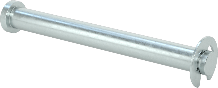 Tutma Halkası Yivli Çatal Pim, Çinko Kaplı Çelik, 1/4" Çap, 2-3/8" Kullanılabilir Uzunluk