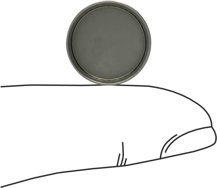 Metal Yuvarlak Kapak, 35/64" Dış Çap için, Çelik